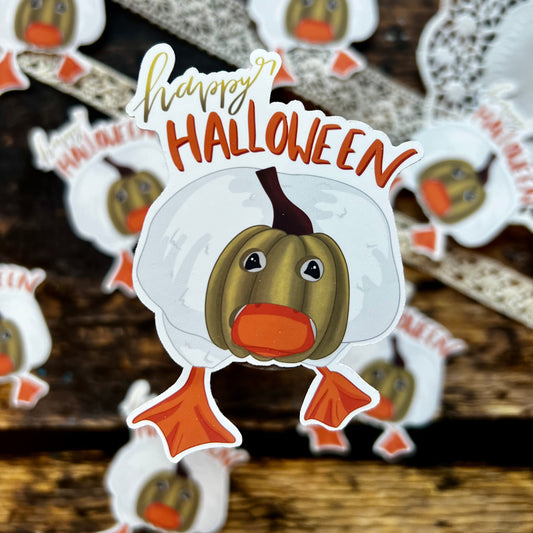 Vinylsticker - Pumpkin Head Goose