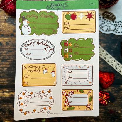 Sticker Sheet  XXL - Geschenke Lables