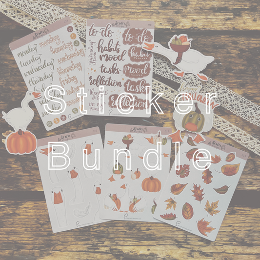 Sticker Sheet Bundle - Fall Goose