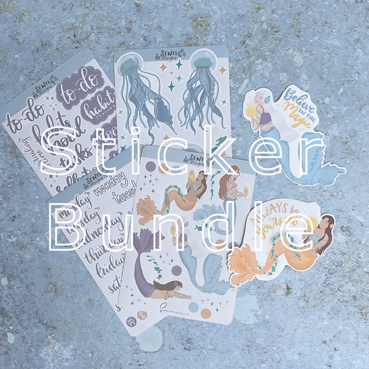 Sticker Sheet Bundle - Mermaid Journaling